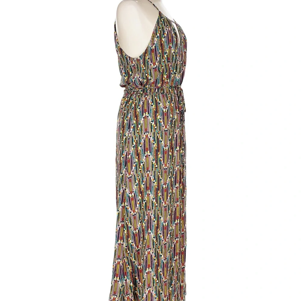 Molly Bracken Brown Tan Sleeveless Halter Maxi Sundress - Picture 3 of 3